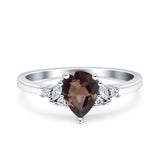 Art Deco Pear Teardrop Vintage Style Ring 