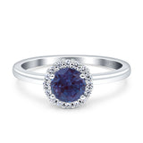 Art Deco Round Halo Vintage Ring
