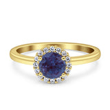 Art Deco Round Halo Vintage Ring