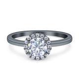 Art Deco Round Halo Vintage Ring
