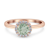 Art Deco Round Halo Vintage Ring