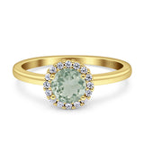 Art Deco Round Halo Vintage Ring