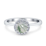 Art Deco Round Halo Vintage Ring