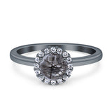 Art Deco Round Halo Vintage Ring