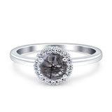 Art Deco Round Halo Vintage Ring