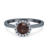 Art Deco Round Halo Vintage Ring