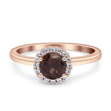 Art Deco Round Halo Vintage Ring