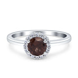 Art Deco Round Halo Vintage Ring