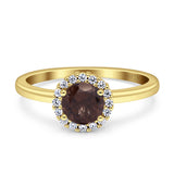 Art Deco Round Halo Vintage Ring