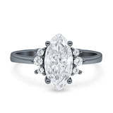 Art Deco Marquise Vintage Style Tapered Ring
