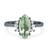 Art Deco Marquise Vintage Style Tapered Ring