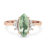 Art Deco Marquise Vintage Style Tapered Ring