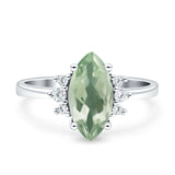 Art Deco Marquise Vintage Style Tapered Ring