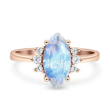 Art Deco Marquise Vintage Style Tapered Ring