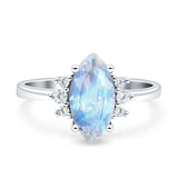 Art Deco Marquise Vintage Style Tapered Ring