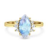 Art Deco Marquise Vintage Style Tapered Ring