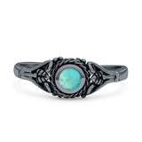 Oxidized Twisted Rope & Leaf Oxidized Ring