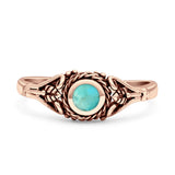 Oxidized Twisted Rope & Leaf Oxidized Ring