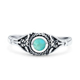 Oxidized Twisted Rope & Leaf Oxidized Ring