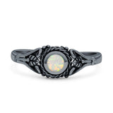 Oxidized Twisted Rope & Leaf Oxidized Ring