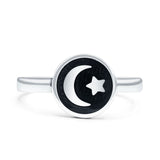 Moon & Star Ring