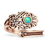 Oxidized Flower Filigree Ring