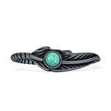 Oxidized Feather Ring