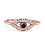 Oxidized Evil Eye Ring