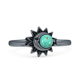 Oxidized Moon Ring