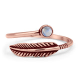 Oxidized Feather Ring