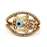 Hamsa Hand Evil Eye Ring