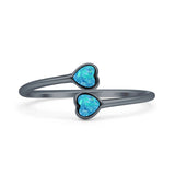 Oxidized Heart Ring