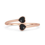 Oxidized Heart Ring