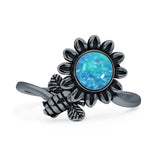 Oxidized Flower & Bee Oxidized Ring
