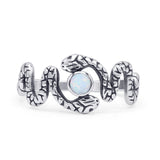 Oxidized Snake Ring