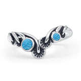 Oxidized Mushroom Chevron Ring