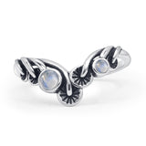 Oxidized Mushroom Chevron Ring