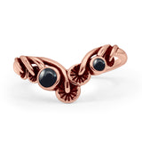 Oxidized Mushroom Chevron Ring