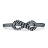 Infinity Rope Oxidized Ring