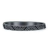 Swirl Bali Style Oxidized Beaded Band
