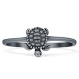 Turtle Ring Oxidized Band