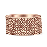 Oxidized Cross Band Faith Ring