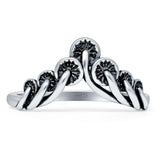 Oxidized Chevron Ring