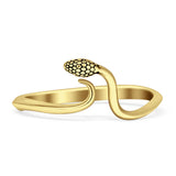 Oxidized Snake Ring