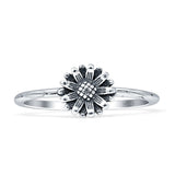  Oxidized Sunflower Ring
