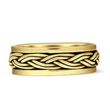 Spinner Braided Silver Ring