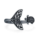 Whale Tail & Sea Turtle Ring