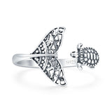 Whale Tail & Sea Turtle Ring