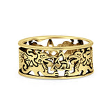 Celtic Triquetra & Dragons Ring