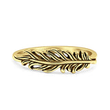 Oxidized Feather Ring